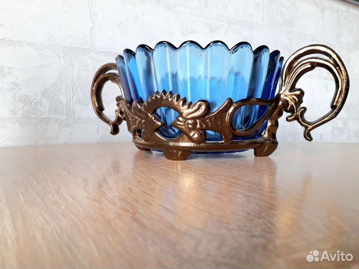 Винтажный салатник СССР / конфетница стекло