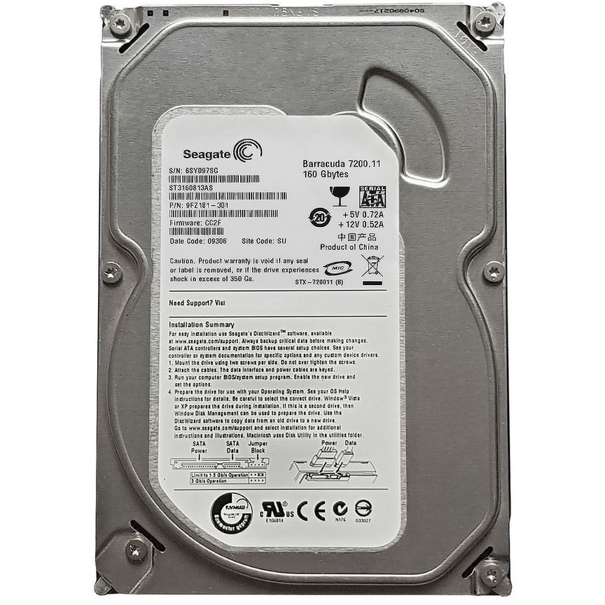 [ST3160813AS] Жесткий Диск Seagate 160gb Sata2 3,5 St3160813as