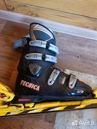 Лыжи горные rossignol с ботинками