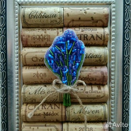 Нежная брошь Лаванда