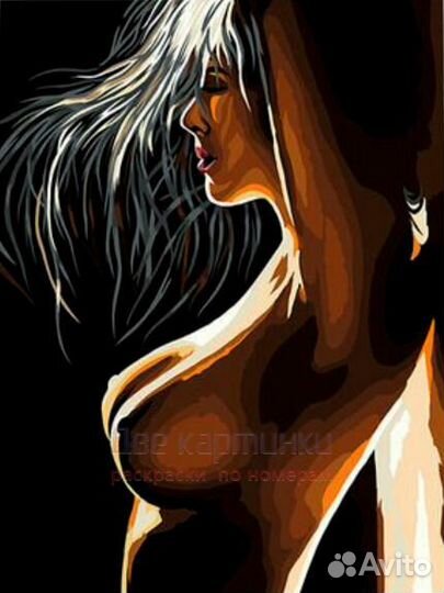 Картина по номерам 40x50 Обнаженная девушка