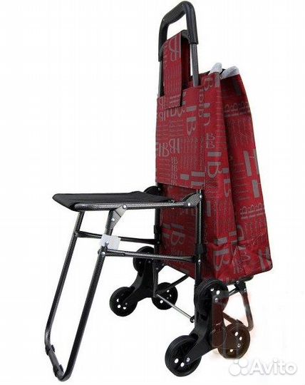 Сумка-тележка со стулом 6 колес
