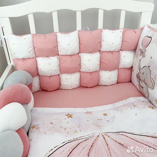 Бортики в детскую кроватку (комплект в наличии)