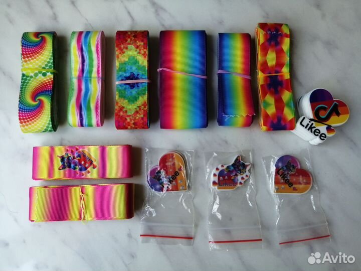 Репсовые ленты, кабашоны