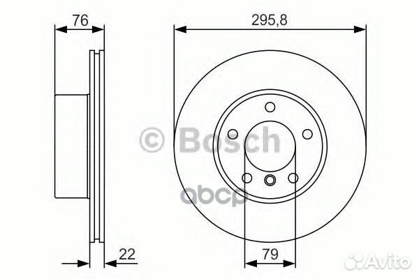 Диск тормозной 0986479R72 Bosch