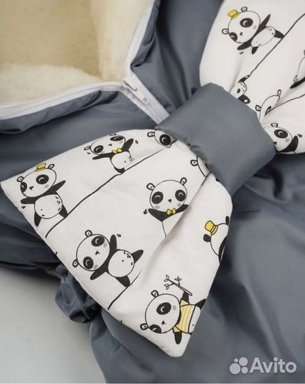 Конверт для новорожденного на овчине