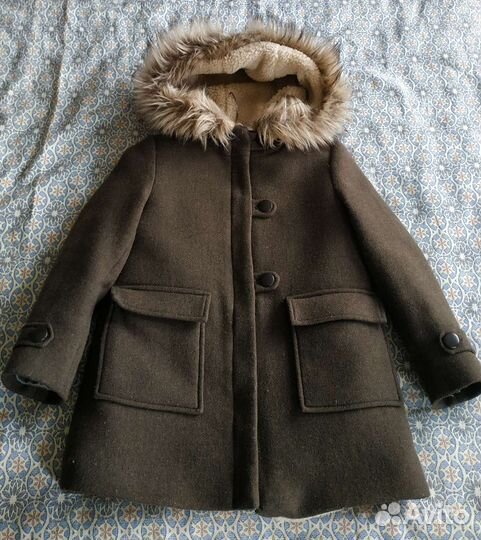 Пальто для девочки zara 128