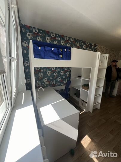 Кровать чердак IKEA со столом