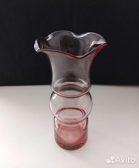Ваза марганцевое стекло винтаж СССР богемия