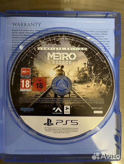 Metro exodus ps5 диск