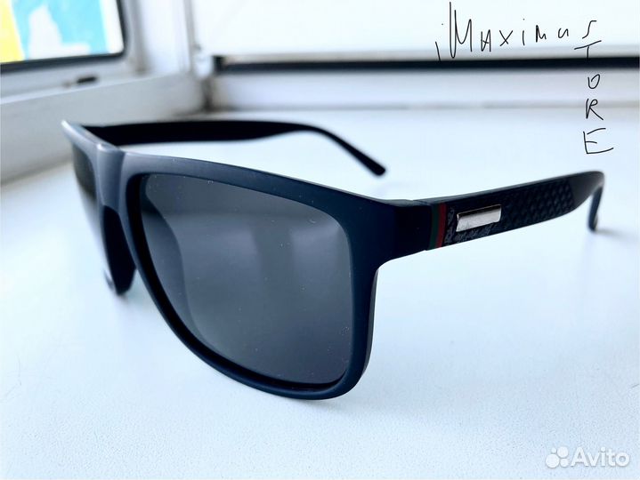 Поляризационные очки матовые чёрные солнцезащитные