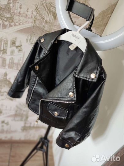 Кожаная куртка на мальчика 80-92