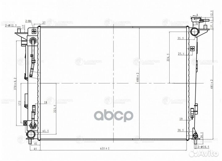 Радиатор hyun/KIA sportage/IX35 AT lrc081s5 luzar