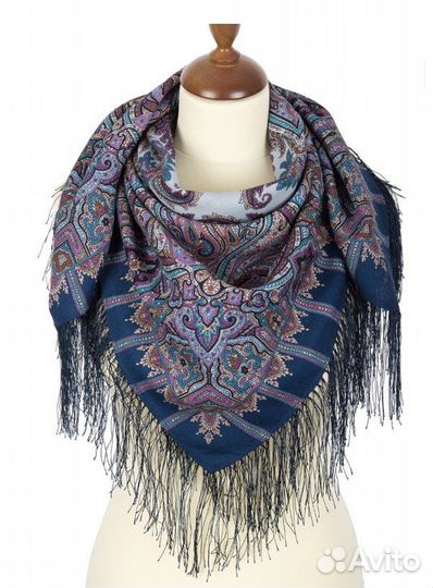 Павловопосадский платок 89-89 см новый