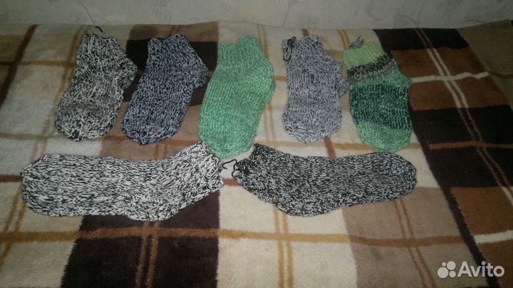 Вязаные теплые носки