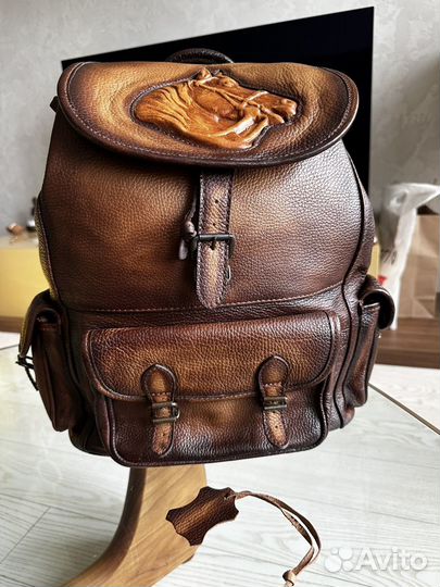 Рюкзак кожаный мужской ручной работы