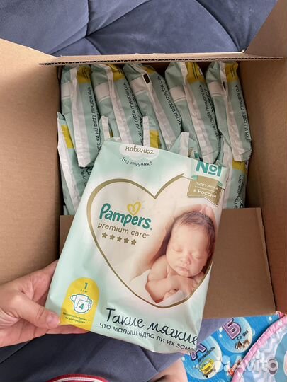 Памперсы premium care1 (60шт)