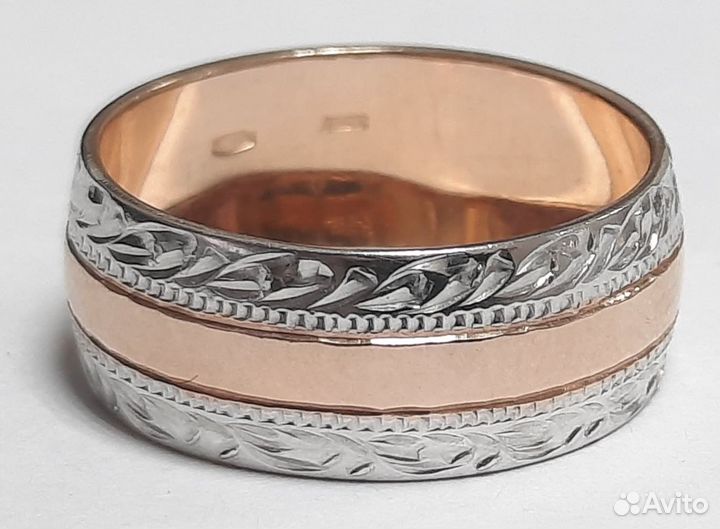 Кольцо позолоченное серебро 925 пр. вес 3,70 гр