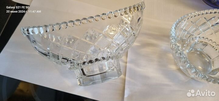 Стеклянные цветные вазы креманки Уршельский завод