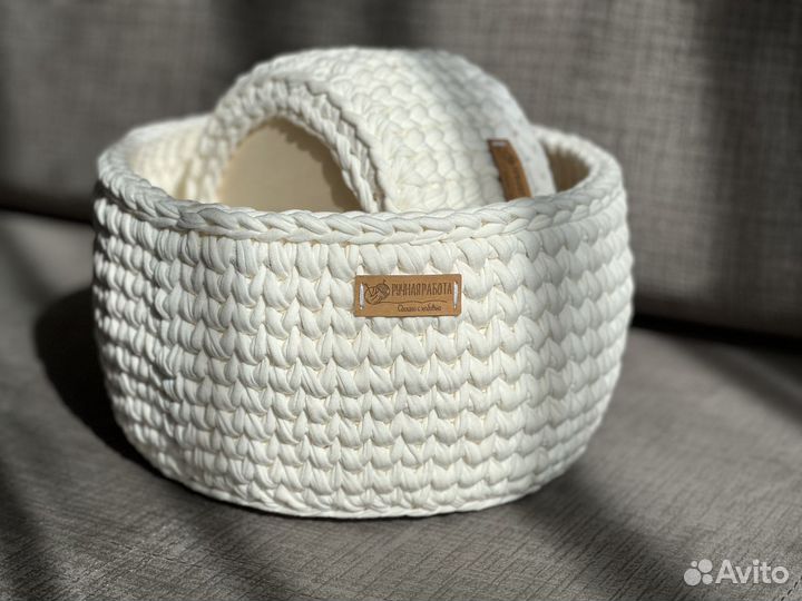 Корзины из трикотажной пряжи