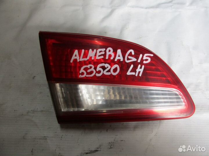 Фонарь задний внутренний левый Nissan Almera (G15)