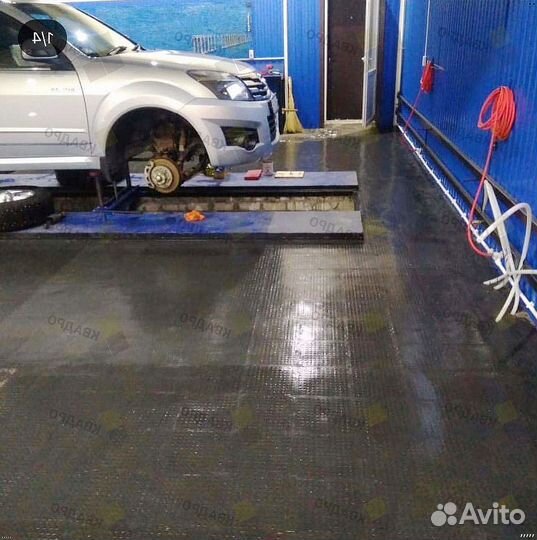 Резиновая плитка для гаража на пол цена