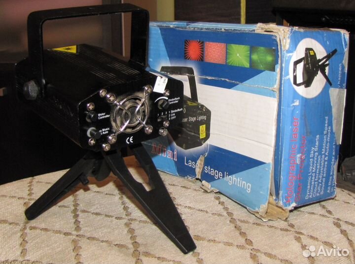 Лазер HSP светомузыка R/G LED Строб Mic Новый