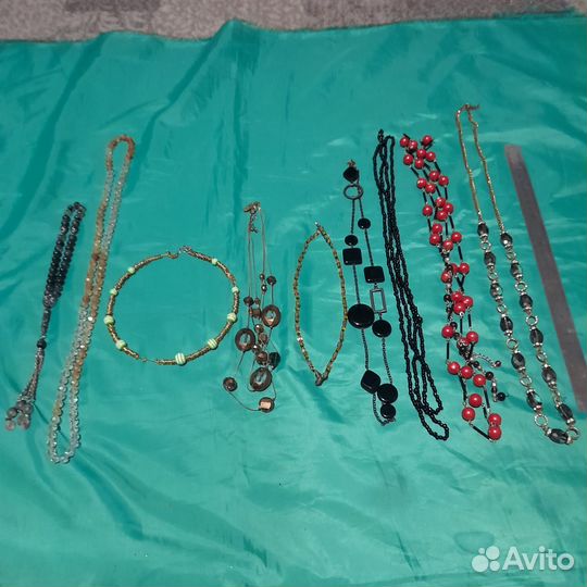 Бусы винтаж Чехия стекло 3