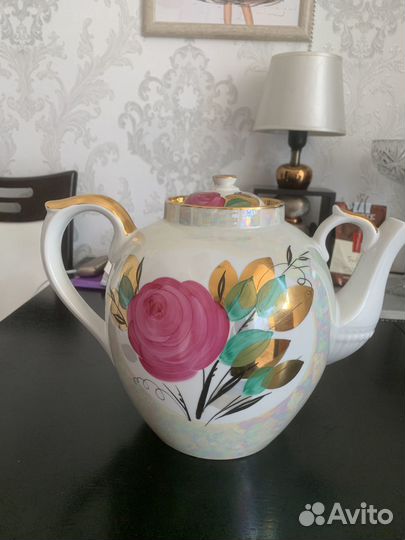 Чайник Гигант Дулево СССР Фарфор