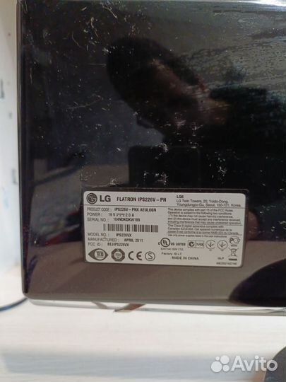 Монитор lg 22 дюйма, IPS, dvi, dsub, hdmi