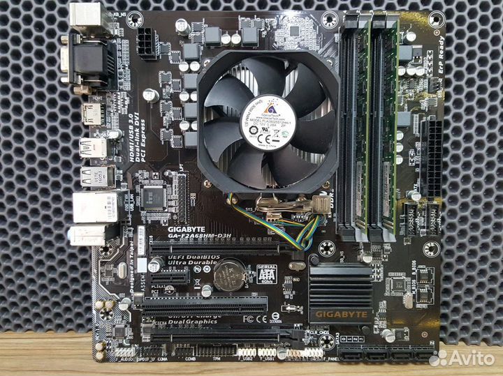 Gigabyte GA-F2A68HM-D3H + A8-7600 (4x3.1GHz) + 8Gb