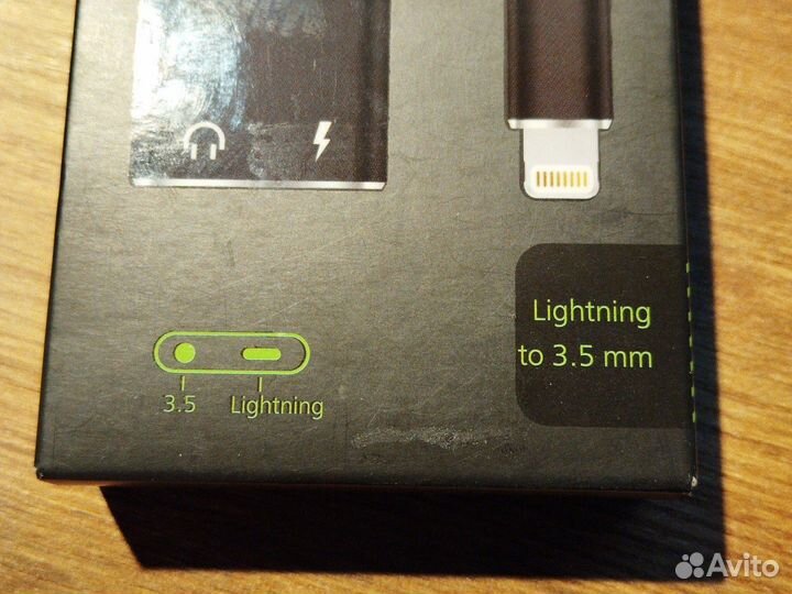 Адаптер, переходник для наушников, 3,5 мм, айфон