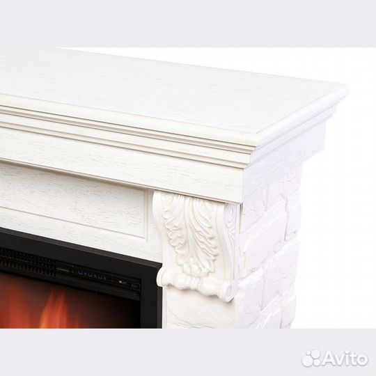 Портал Firelight Forte 25S камень белый, шпон белё