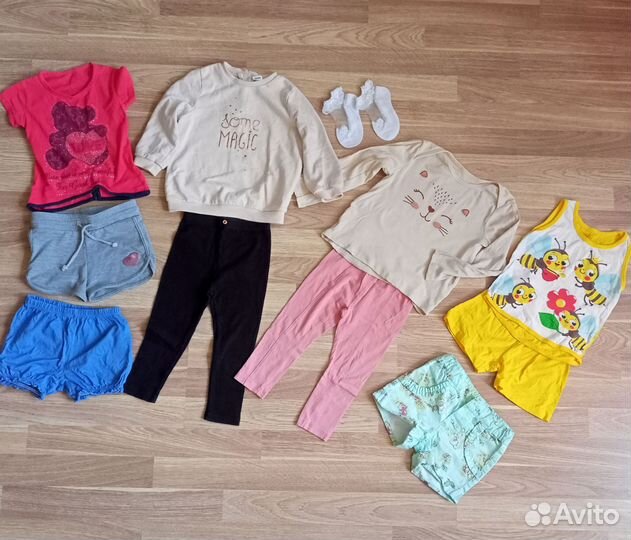 Одежда и обувь пакетом для девочки 86-92
