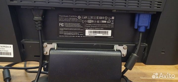 Монитор viewsonic va1912w + клавиатура