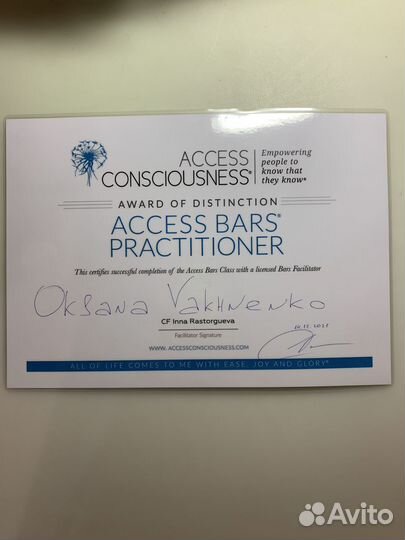 Сессии Access Bars (Аксесс барс) и Mtvss