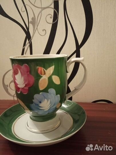 Графин стеклянный с напылением ссср, бокал новый