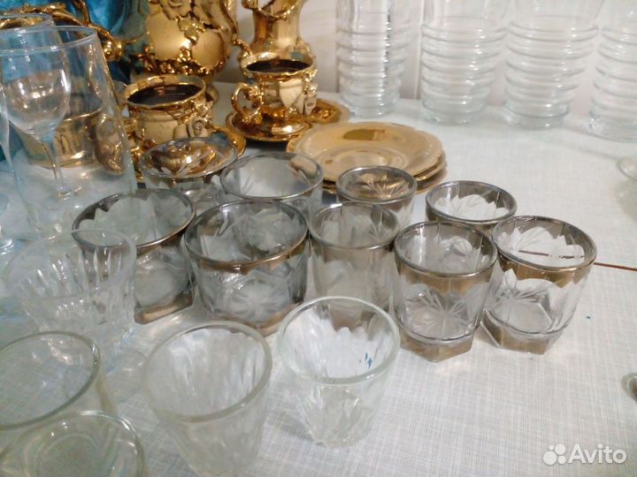 Рюмки, стопки, бокалы разные