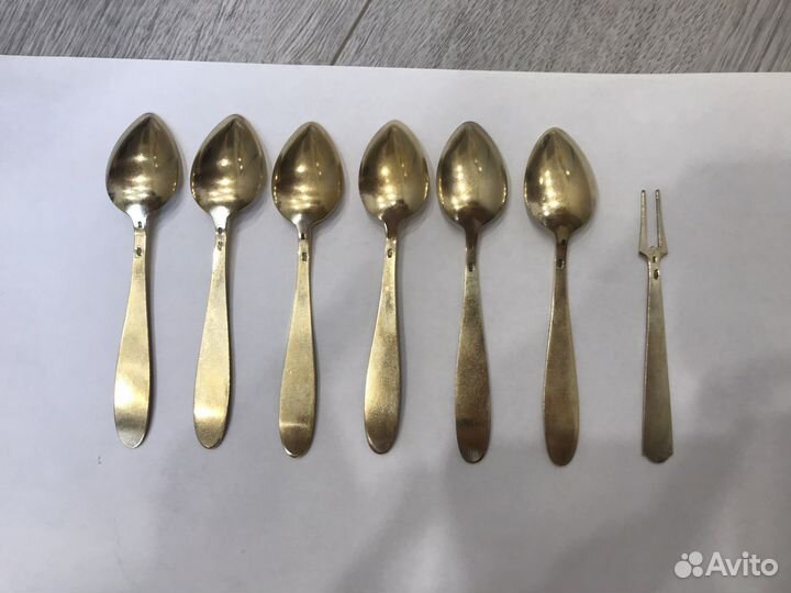 Ложка серебро эмаль СССР 84