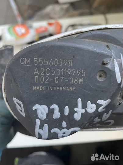 Заслонка дроссельная электро Chevrolet Cruze 2009