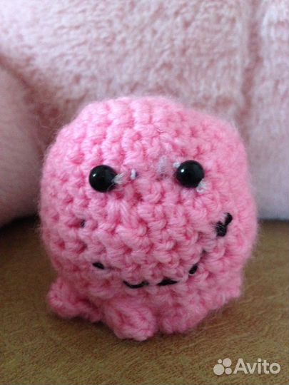 Мягкая игрушка, вязаный осьминог