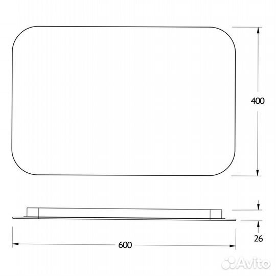 Зеркало с LED-подсветкой 17 W defesto DF 2812RH