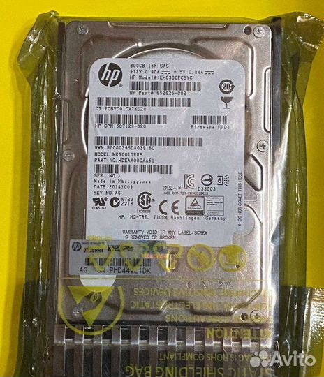 Жесткий диск HP 627195-001 300GB 6G SAS 15K 2.5