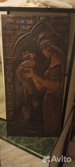 Картина чеканка примерно 60 на 25 см