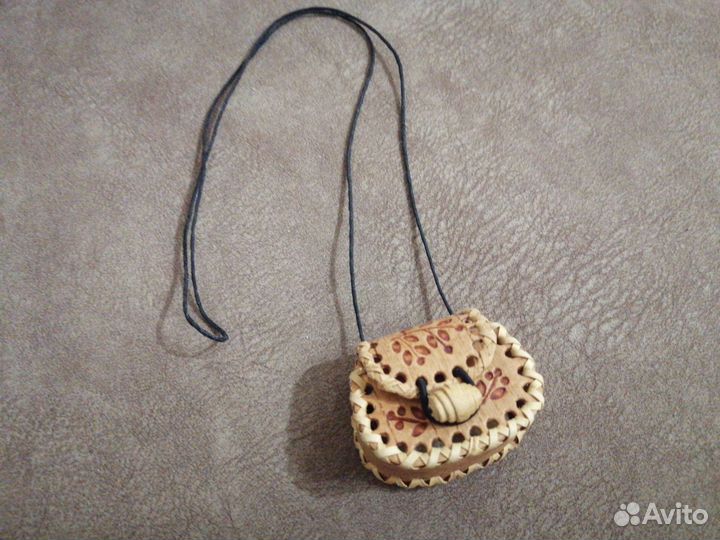Сумочка игольница из бересты 5*4*2,5см