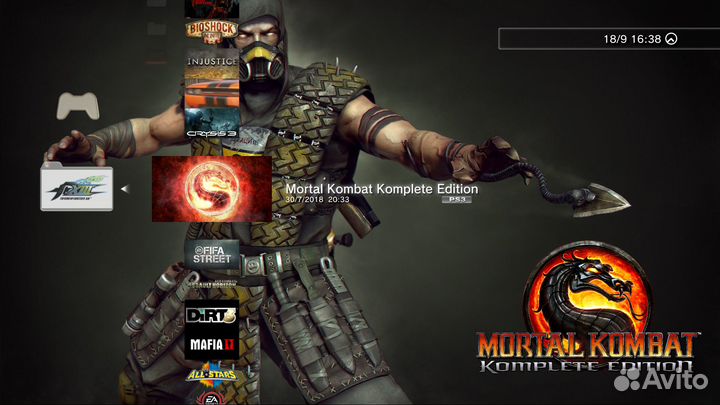 PS3 Slim прошитая / 2 джоя / 30 игр + магазин игр