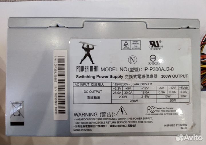 Блок питания 300w powerman