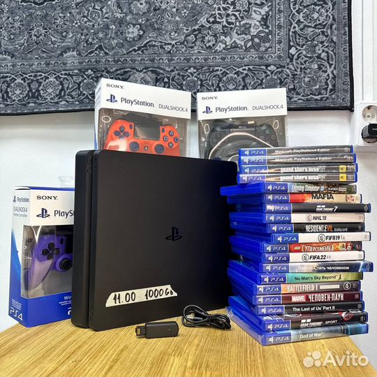 Прошитая Sony Playstation 4 / Slim / 1000GB