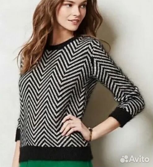 Пуловер pepe зигзаг / золотистая нить