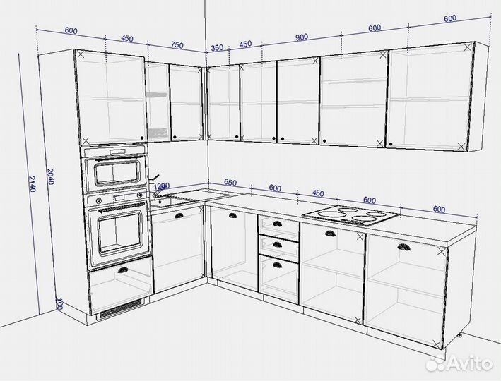 Кухни на заказ по размерам